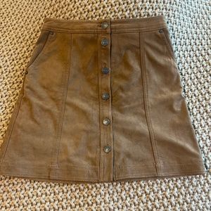 NWOT Abercrombie and Fitch Faux Suede Skirt XS in Camel